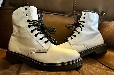 DR. Martins Air Wair Luana White Leather Combat Boots US Women's Size 6 Martens • $24.99