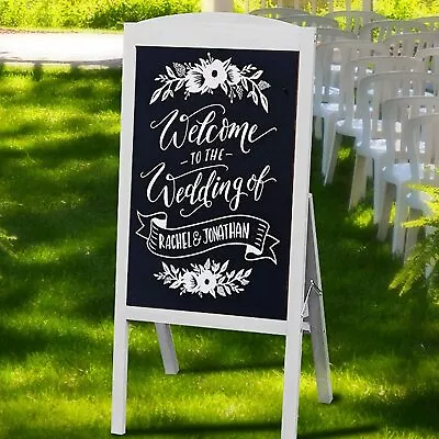 A-Frame Chalkboard Standing Sign On Street Advertising Blackboard Pavement Show • £26.92