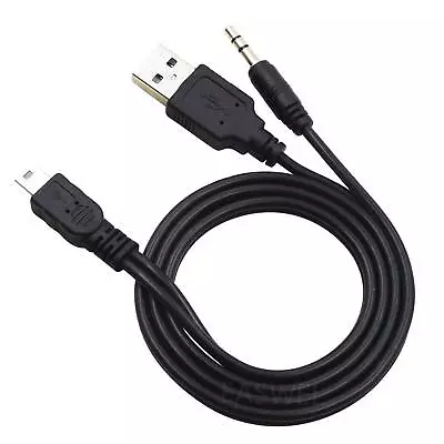 Mini USB To USB 3.5mm Aux Charging Audio Cable For Mp3 Bluetooth Speaker • $5.43