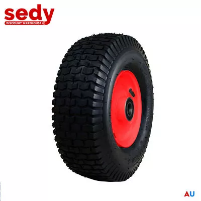 13  5.00-6 Wheel 25.4mm Bore Pneumatic Trolley Cart Wheelbarrow Tyres Lawn Mower • $32.99