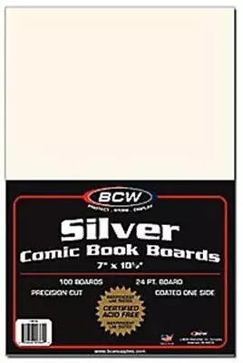 200 BCW Silver Age Comic Book Acid Free Backing Boards - White Backers • $34.99