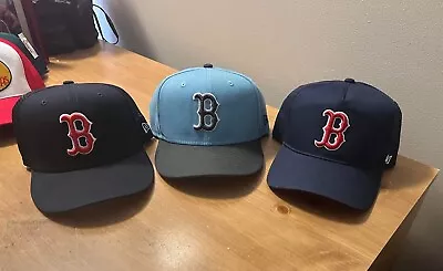 Boston Red Sox New Era 9Fifty Hat Lot Of 3 Men’s Trucker Snapback Caps 47brand • $54.99