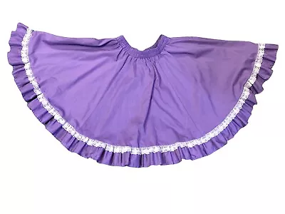 Vintage Partners Please Sz Small Square Dance Skirt Purple Pleated  Free Ship • $24