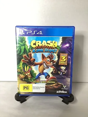 PS4 Crash Bandicoot N. Sane Trilogy PlayStation 4 *NO MANUAL* PAL VGC • $27