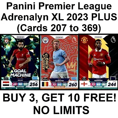 Panini Premier League Adrenalyn XL 2023 PLUS (208 – 369) **Please Select Cards** • £1.99