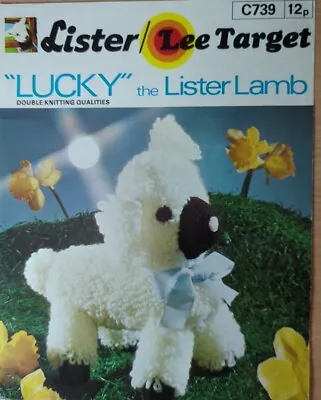 Lister Lee Target 739 Lucky Lamb Crochet Pattern DK Soft Toy Sheep Vintage  • £0.99