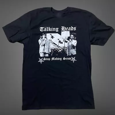 Vtg Talking Heads Band Live In Tour Cotton Black Full Size Unisex Shirt MM589 • $18.04