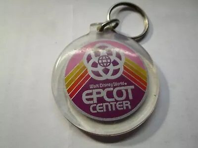 Vintage Epcot Center Key Chain Walt Disney World Florida Purple Souvenir Acrylic • $10