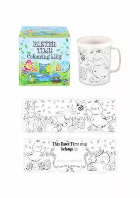 Colouring Mug! Easter! - Toy Stocking Bag Filler Craft Paint Your Own Cup Gift • £6.99