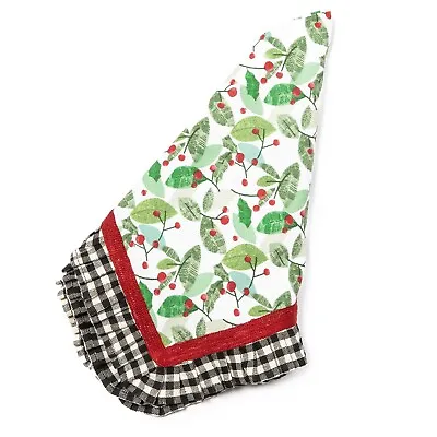 Brand New Mackenzie Childs Holly Ruffle Napkin • $120