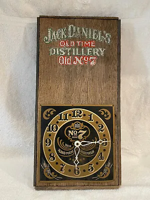 Vintage Jack Daniels Wooden Wall Clock Distillery Old Time Old No. 7 • £86.74