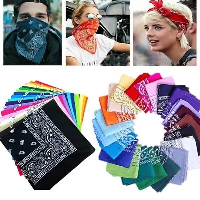 Bandana Paisley Print 100% Cotton Scarf Head Wrap Neck Headband • £1.99