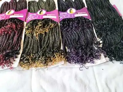 6 In One Packs Box Crochet Braid Hair Extension 18'' Devia  108 Root/Pack • £11.50