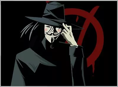 $1.48 • Buy V For Vendetta Movie Anonymous Guy 3 Fawkes Vinyl Sticker /glass, Bumper, Iphone