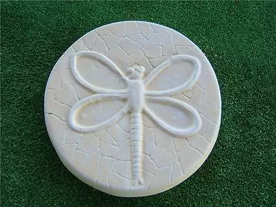 Dragonfly On Mosaic Stepping Stone Plaque Mould - Garden Ornament • $41.99