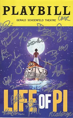 Life Of Pi Hand Signed New York City Playbill+coa           Signed By Cast • £47.49