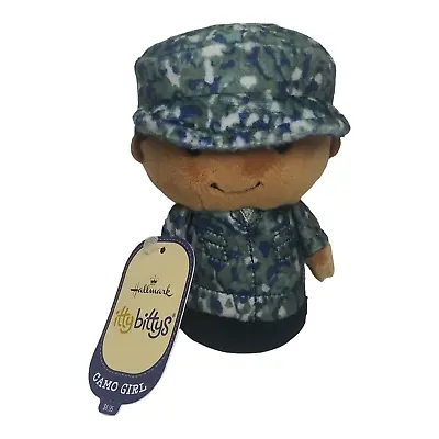 Hallmark Itty Bittys Military GIRL Plush Blue Camo Army Marine Stuff Soldier 4  • $9.98