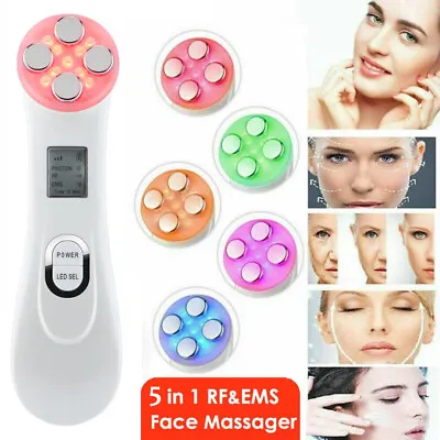 $18.95 • Buy 5 In 1 Facial RF Radiofrequency Lifting  Massager Anti Aging LED Photon Therapy