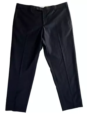 Zanella Parker Dress Pants Men's 42x29* Black Wool Flat Front Trousers Nordstrom • $30.80