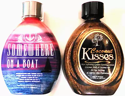 Ed Hardy Coconut Kisses & Somewhere On A Boat Indoor Outdoor Tanning Bed Lotion • $36.99