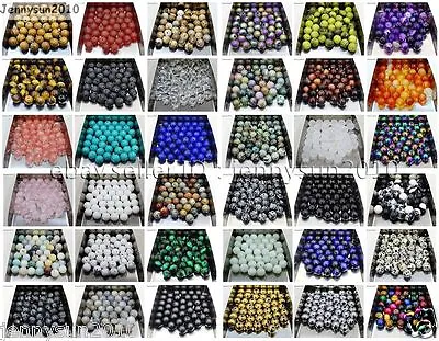 $1.20 • Buy Natural Gemstone Round Spacer Loose Beads 4mm 6mm 8mm 10mm 12mm Assorted Stones