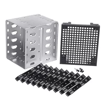 5.25 Inch To 5 X 3.5 Inch SATA D Cage Rack Hard Drive Disk Enclosure5539 • £34.79