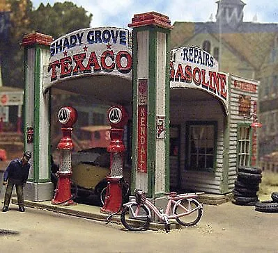 Bar Mills 554 O Scale Gas Station At Shady Grove -- Kit • $64.99