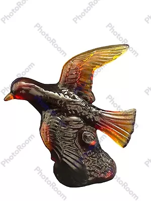 Amethyst Mosser Glass Bird In Flight SIGNED VASELINE VTG GORGEOUS BIRD {SALE}! • $76.99