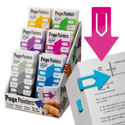 Page Pointers Arrow Bookmarks Colourful Robust Page Markers • £3.35