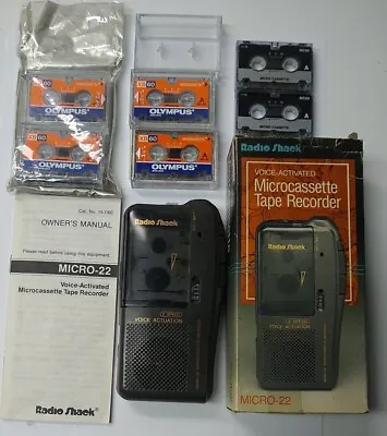 £37.98 • Buy Radio Shack Micro-22 Portable Voice Activated Microcassette Tape Recorder Bundle