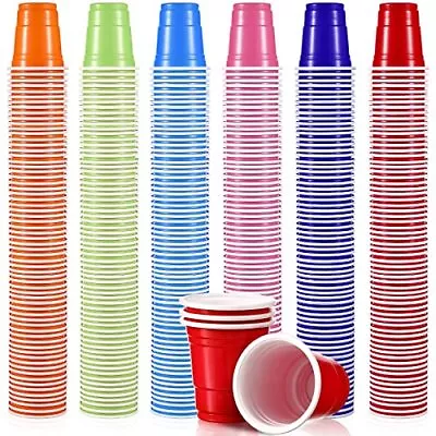 600 Pack 2 Oz Plastic Shot Glasses Disposable Plastic Shot Cups Mini Multicol... • $46.69