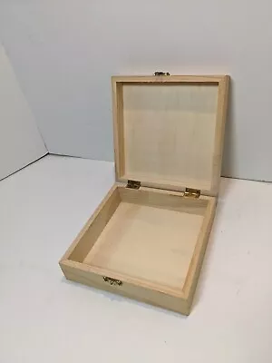 Keepsake Decor Wooden Hinged Memory Box NEW 7  X 7  Embellish Your Own! Lot Of 3 • $24.98