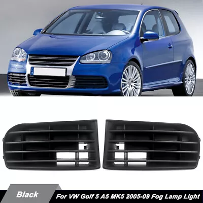 For VW Golf 5 A5 MK5 2005-2009 Pair Front Bumper Fog Lamp Light Grille Cover • $26.99