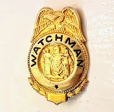 Modern Woodmen Of America Fraternity WATCHMAN Eagle Pin Gold Tone RARE VTG MWA • $19.91