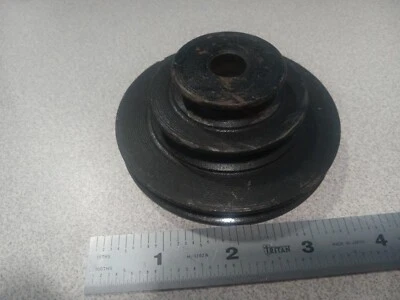 $35 • Buy 3 Step Cast Iron V Belt Pulley  1-1/2  To 3-1/2   5/16  Wide Vee Belt