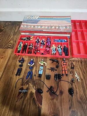 17 Vintage Hasbro Gi Joe Figures/accessories/collectors Case Lot • $199.99