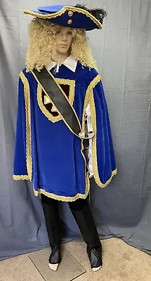 Blue With Black Shield Musketeer Costume  Excellent Condition -adult Large • $125
