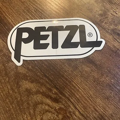 Petzl White Black Sticker/Decal Climbing Outdoor Hiking Backpacking Approx 5” • $4