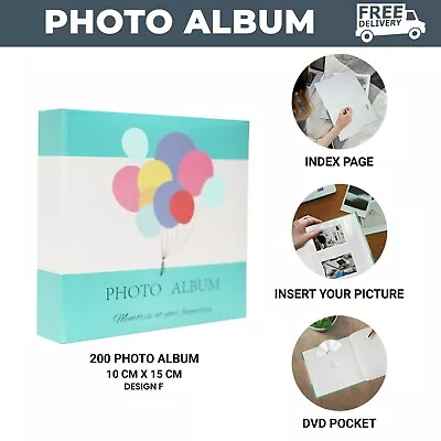 200 4''x6  Balloon Photo Album Slip In Hold Memo Writing Family Gift • £6.99