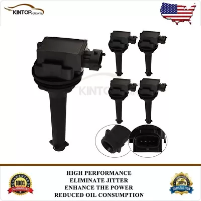 5 Ignition Coil Pack For Volvo S60 S70 S80 C70 XC70 V70 T5 2.3L 2.4L 2.5L UF341 • $50.99