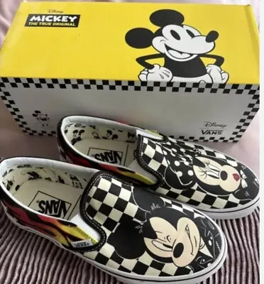 Vans DISNEY Classic Slip-On Mickey Mouse Fashion SneakersShoes Size Men's 7  • $50