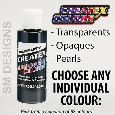 £6.65 • Buy Airbrush Paint - Createx Paint 60ml Transparents, Opaque, Pearl