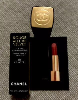 Authentic CHANEL Rouge Allure Velvet Lipstick - Mini Size - # 58 Rouge Vie • $29.95