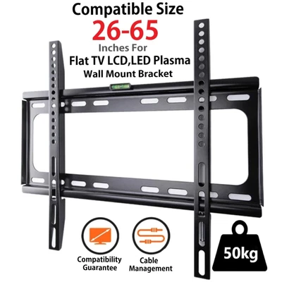 £8.99 • Buy TV Wall Bracket Mount For 26 33 36 40 42 50 55 60 Up To 65  Inch LCD LED QLED UK