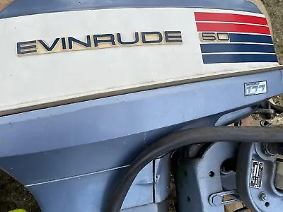 Vintage Evinrude 50 Hp  Outboard Boat Motor Engine Model 50373R • $1500