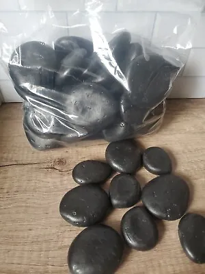 Decorative Faux Black Resin/Plastic River Rocks Approx. 1.5  - 3.5  - 3lbs Bag • $8.99
