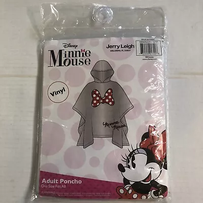 Disney Minnie Mouse One Size Fits All Vinyl Adult Poncho By Jerry Leigh • $15