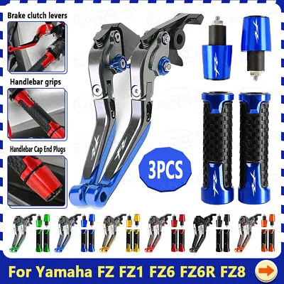 Handle Grips Cap Brake Clutch Levers For Yamaha FZ FZ1 FZ6 FZ6R FZ8 Accessories • $22.49