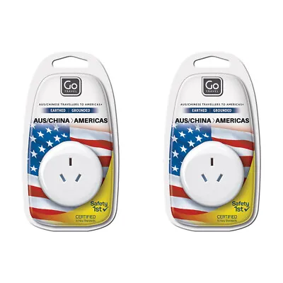 $19 • Buy 2x Go Travel 3 Pin Plug Wall Power Outlet Socket AUS/NZ/CHINA To USA Adapter