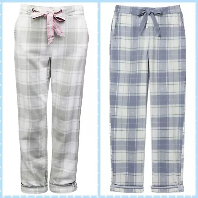 Ex Fatface Women's Pyjama Bottoms Checked Eva Moon Size 6 8 10 12 14 16 20 22 • £15.95